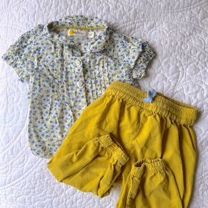 Baby Boden “Nostalgic” Play Set: Floral Blouse and Matching Corduroys Si…